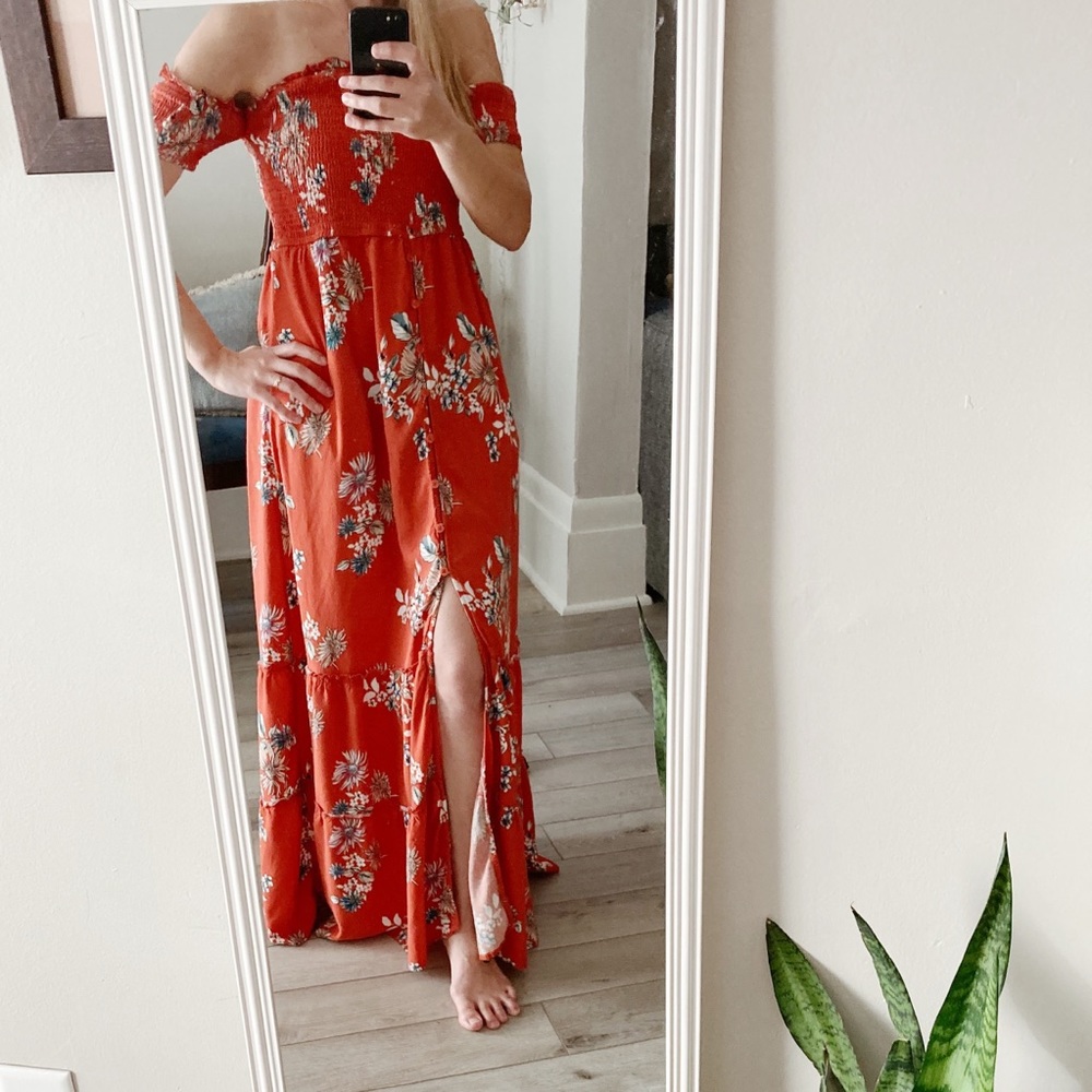 Boho beach maxi dress by Exhilaration